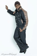 Load image into Gallery viewer, Two-toned Taupe Brown raw Denim Set