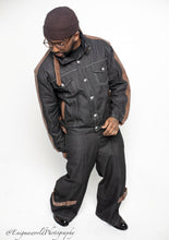 Load image into Gallery viewer, Two-toned Taupe Brown raw Denim Set