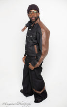 Load image into Gallery viewer, Two-toned Taupe Brown raw Denim Set