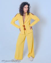 Load image into Gallery viewer, Sunflower Cold shoulder suit set
