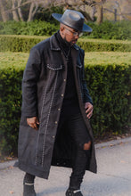 Load image into Gallery viewer, Rivet Noir Trench Coat - Pcambry
